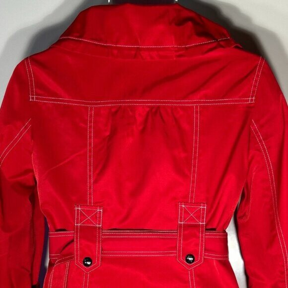 Guess Vintage SZ M Red Waterproof Coat Closet Staple 90's Travel Retro Timeless - Picture 6 of 9